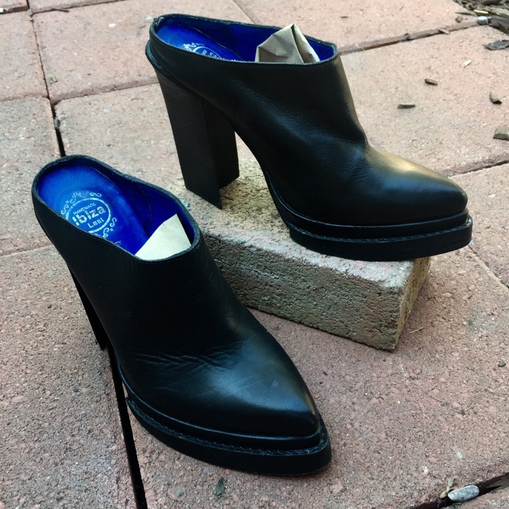 Jeffrey Campbell Ibiza Last Black Mule Platforms